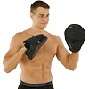 Лапа боксерская изогнутая тренировочная кожа FISTRAGE INTENSE FIGHTER VL-9348 19х5х26см 2штуки (Серый-черный)