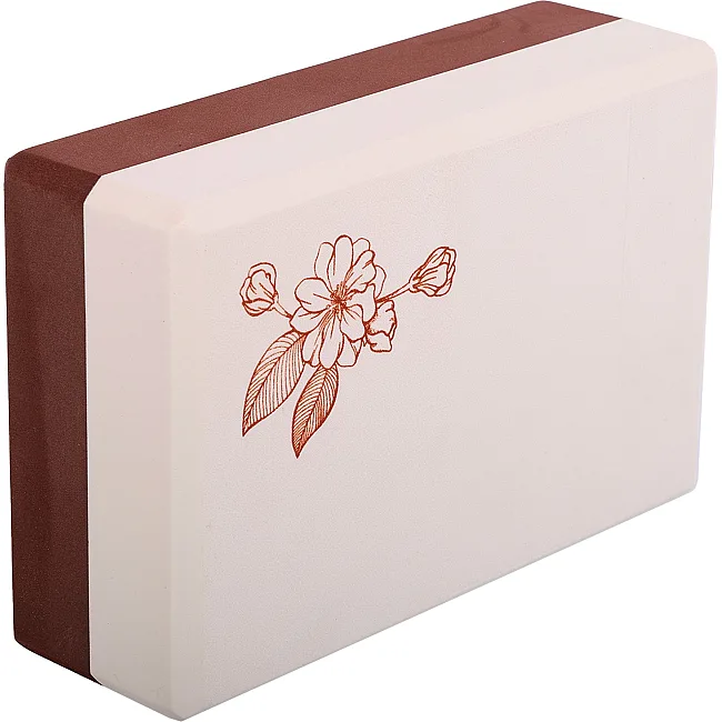 Блок для йоги
 BLOOM YOGA BRICK LB7041 (Коричневый-белый)