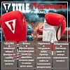 Боксерские перчатки TITLE Boxing Pro Style Leather Gloves3.0 Red/White (бинты 4м. в комплекте)