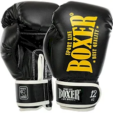Рукавички для боксу штучна шкіра BOXER NEW 2022-N (Чорний)