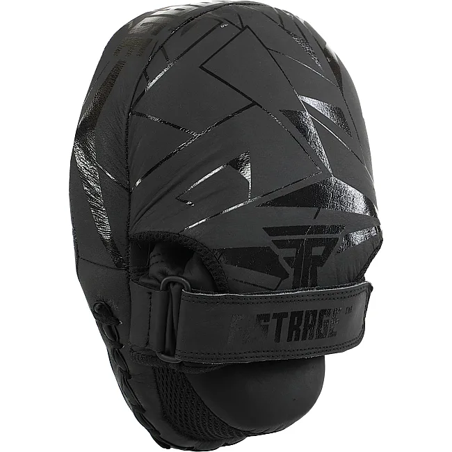 Лапа боксерская изогнутая тренировочная кожа FISTRAGE INTENSE FIGHTER VL-9348 19х5х26см 2штуки (Серый-черный)