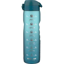 Бутылка для воды ION8 1000мл. BPA Free, Times To Drink, (ЭКО бутылка) BPA Free, Teal &amp; Blue