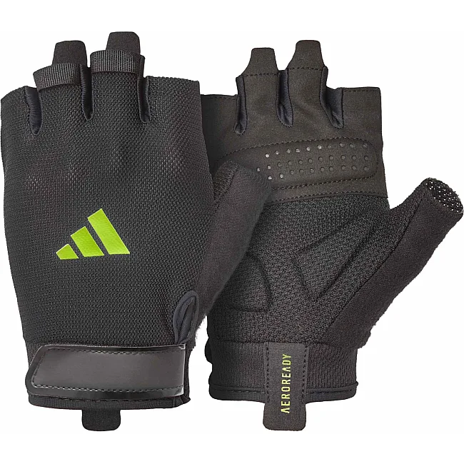 Перчатки для тренинга Adidas Essential Training Gloves черный, зеленый M
