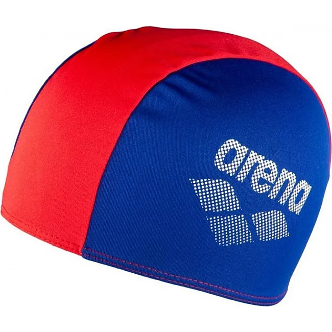 Дитяча шапка для плавання Arena POLYESTER II JR. червоний, синій OSFM
