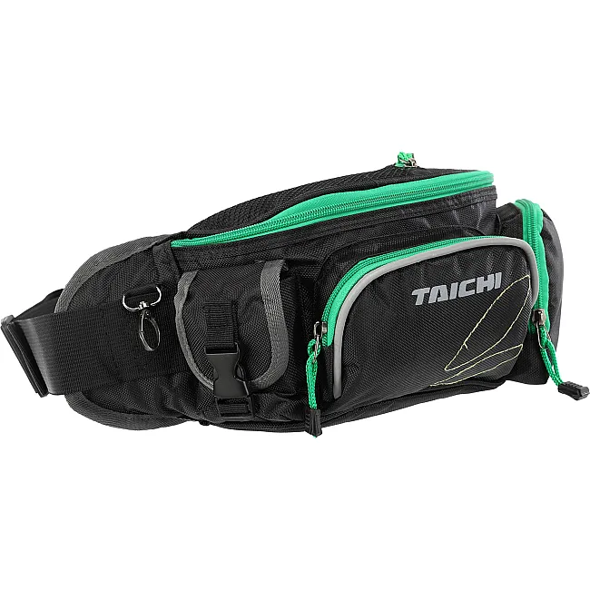 Сумка на пояс через плече бананка TAICHI MS-6814 5л (Чорний-салатовий)