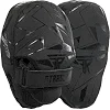 Лапа боксерская изогнутая тренировочная кожа FISTRAGE INTENSE FIGHTER VL-9348 19х5х26см 2штуки (Серый-черный)