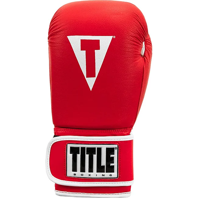 Боксерские перчатки TITLE Boxing Pro Style Leather Gloves3.0 Red/White (бинты 4м. в комплекте)