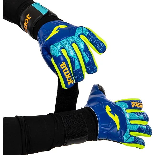 Вратарские перчатки
 профессиональные с защитой пальцев JOMA

 BRAVE 401366-721 (Синий-желтый)