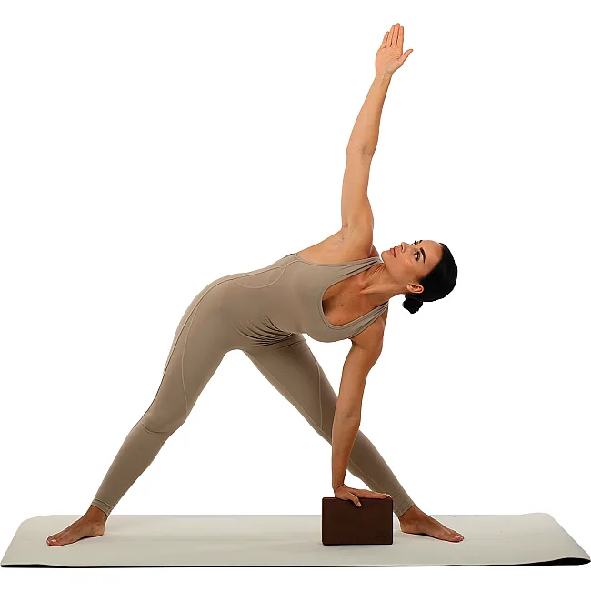 Блок для йоги
 BLOOM YOGA BRICK LB7041 (Коричневый-белый)