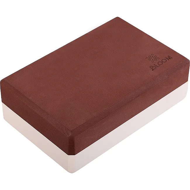 Блок для йоги
 BLOOM YOGA BRICK LB7041 (Коричневый-белый)