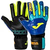 Вратарские перчатки профессиональные с защитой пальцев JOMA BRAVE 401366-721 (Синий-желтый)
