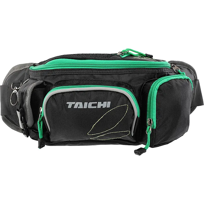 Сумка на пояс через плече бананка TAICHI MS-6814 5л (Чорний-салатовий)