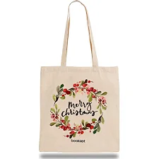 Экошопер BOOKOPT BK4018 Merry Christmas бежевый