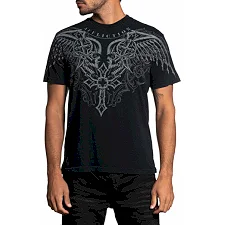 Футболка AFFLICTION Milan SS Tee Black Lawa Wash