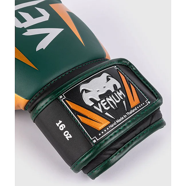 Перчатки для бокса VENUM Elite - Green Bronze Silver