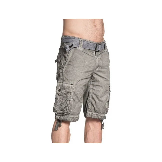 Шорты AFFLICTION Sahara Cargo Short White Oil Stain