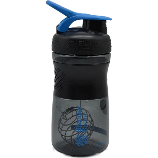 Спортивный шейкер-бутылка BLENDERBOTTLE SportMixer Flip 20oz/590мл Black/Cyan