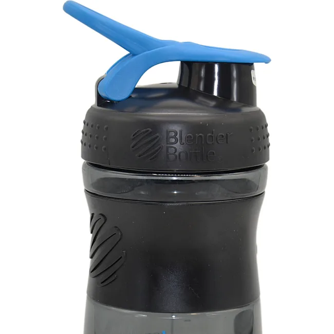 Спортивный шейкер-бутылка BLENDERBOTTLE SportMixer Flip 20oz/590мл Black/Cyan