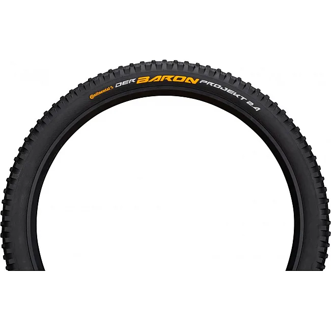 Велопокришка безкамерна CONTINENTAL Der Baron Projekt, 27.5"x2.40, 60-584, чорна, складана, BlackChili, ProTection Apex, Skin, 950гр.