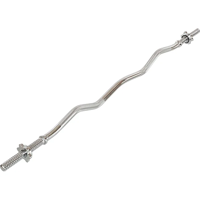 Гриф для штанги хромований EZ-подібний із замками MDbuddy TA-9757-25 (Хром)