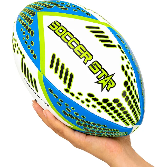 Регбийный мяч SOCCER STAR R-5341-4 (Белый-синий-салатовый)