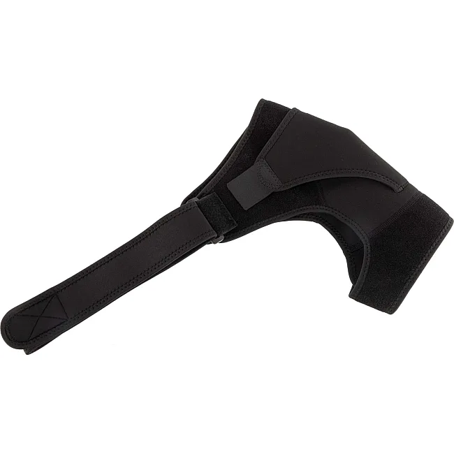 Бандаж для плеча компрессионный фиксатор плечевого сустава Shoulder Support SIBOTE ST-7493-L левый 1шт (Черный)