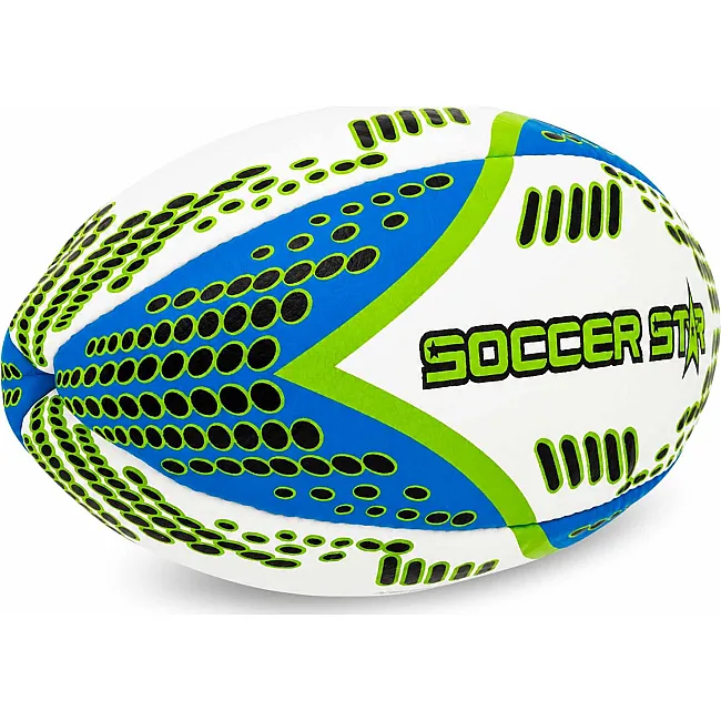 Регбийный мяч SOCCER STAR R-5341-4 (Белый-синий-салатовый)