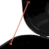 Центральный кофр задний для мотоцикла пластиковый Top Case JUHAO M-938 1шт 39x36x28см (Черный-красный)