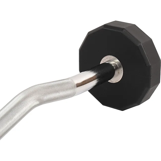 Штанга неразборная с фиксированным весом изогнутая PEV HAMMER STRENGHT TA-9978-15 (Черный)