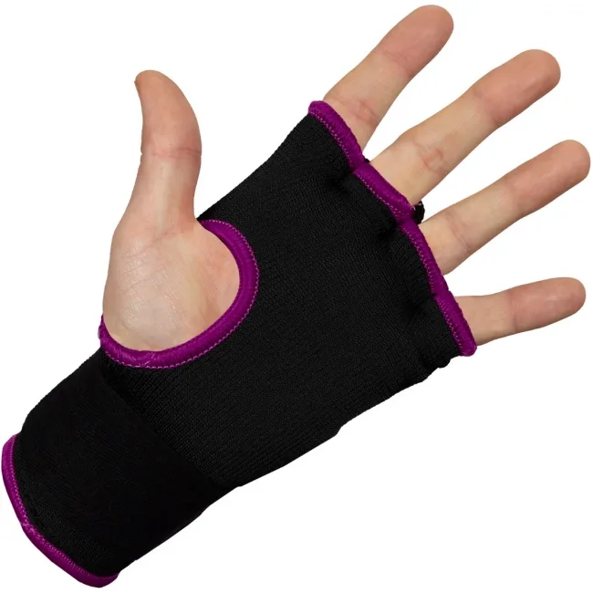 Бинт-перчатки TITLE Boxing Attack Nitro Speed Wraps Черные с фиолетовым