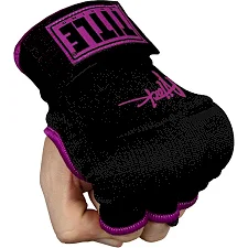 Бинт-перчатки TITLE Boxing Attack Nitro Speed Wraps Черные с фиолетовым