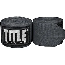 Бинты боксерские эластичные TITLE Boxing Fight Back Semi-Elastic 4,5м Серые