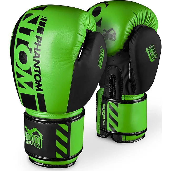 Боксерские перчатки Phantom APEX Neon Green (капа в подарок)