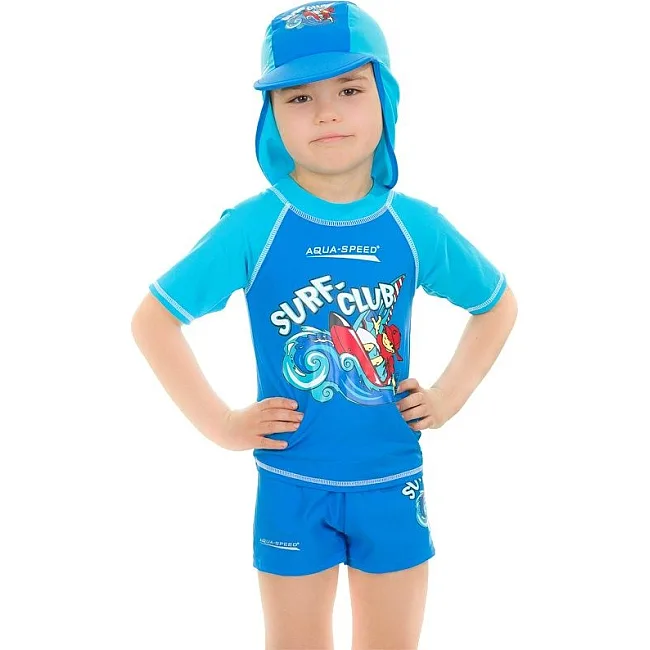 Топ солнцезащитный для парней Aqua Speed ​​SURF-CLUB T-SHIRT 2019