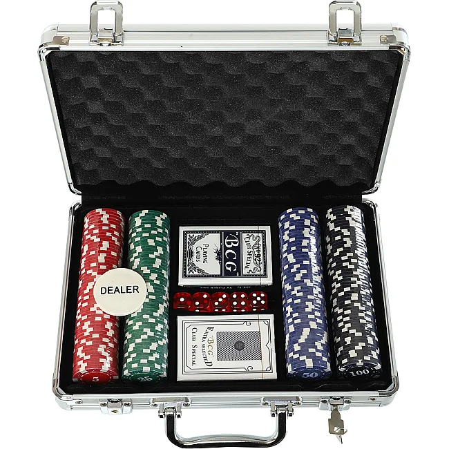 Набор для покера в алюминиевом кейсе Poker game set SP-SPORT
 IG-2056 200 фишек