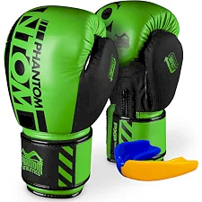 Боксерские перчатки Phantom APEX Neon Green (капа в подарок)