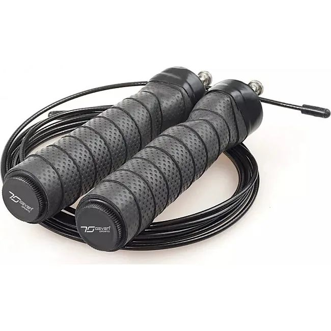 Скоростная скакалка 7SPORTS Cross Rope 3м. на подшипниках SK-1 7S черная