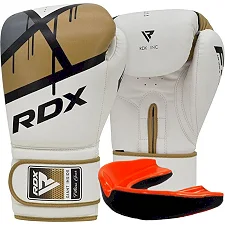 Боксерские перчатки RDX F7 Ego Golden (капа в комплекте)