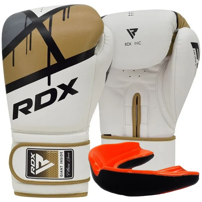 Боксерські рукавиці RDX F7 Ego Golden (капа в комплекті)