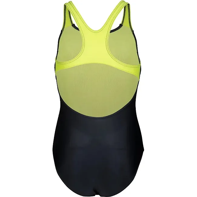 Купальник закрытый для девочек Arena DIM LIGHT SWIMSUIT SWIM PRO BA черный, желтый