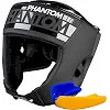Шлем для бокса PHANTOM APEX Open Face Head Protection Black (капа в подарок)