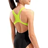 Купальник закрытый для девочек Arena DIM LIGHT SWIMSUIT SWIM PRO BA черный, желтый