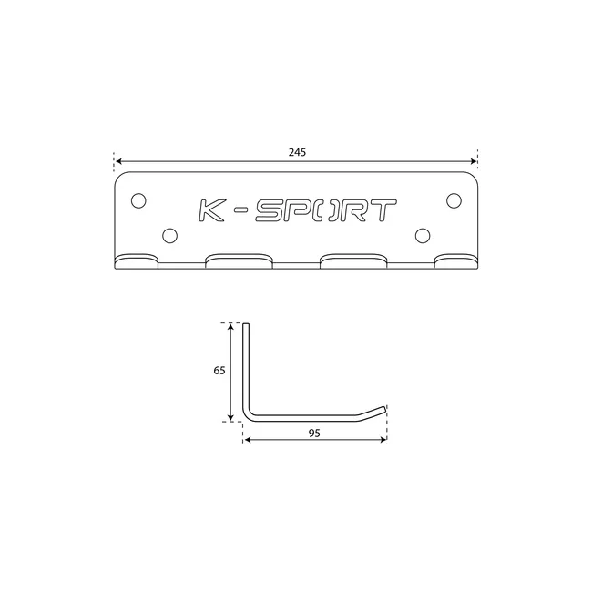 Настенный держатель для грифов K-SPORT KSSL119