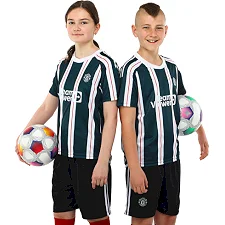 Футбольна форма дитяча із символікою клубу MANCHESTER UNITED гостьова 2024 SP-SPORT CO-6217 20-28