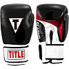 Боксерские перчатки TITLE Classic Leather 2.0 Black/White/Red (бинты 4м. в комплекте)