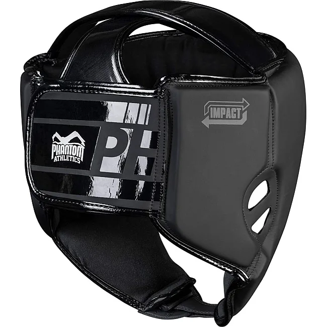 Шлем для бокса PHANTOM APEX Open Face Head Protection Black (капа в подарок)