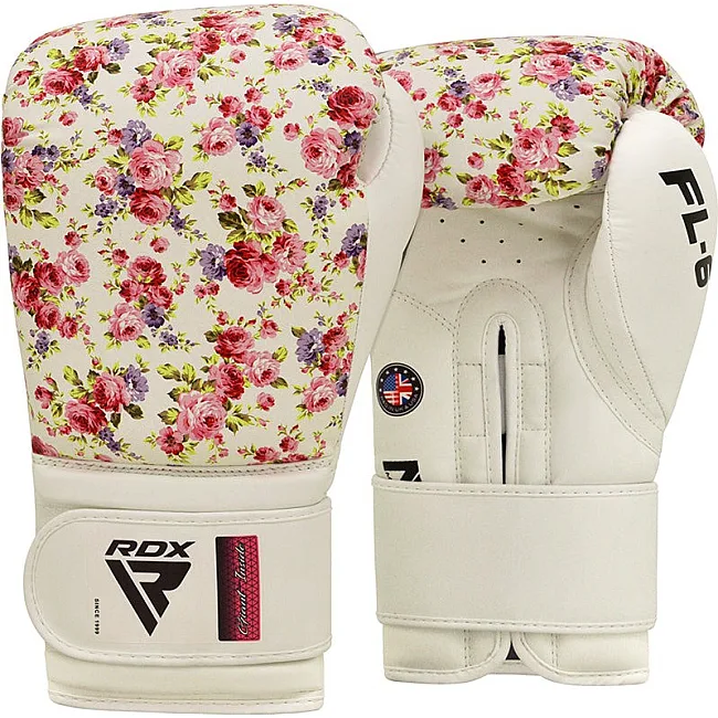 Боксерские перчатки RDX FL-6 WHITE (капа в комплекте)