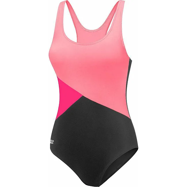 Купальник закрытый для женщин Aqua Speed BELLA 61212 розовый, чёрный