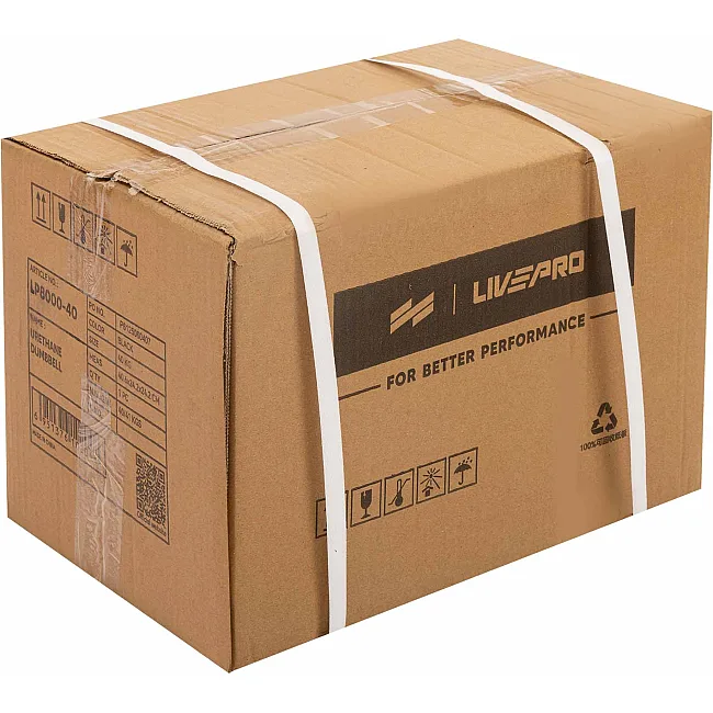 Гантели профессиональные
 с полиуретановым покрытием LiveUp LP8000-40 2шт по 40кг