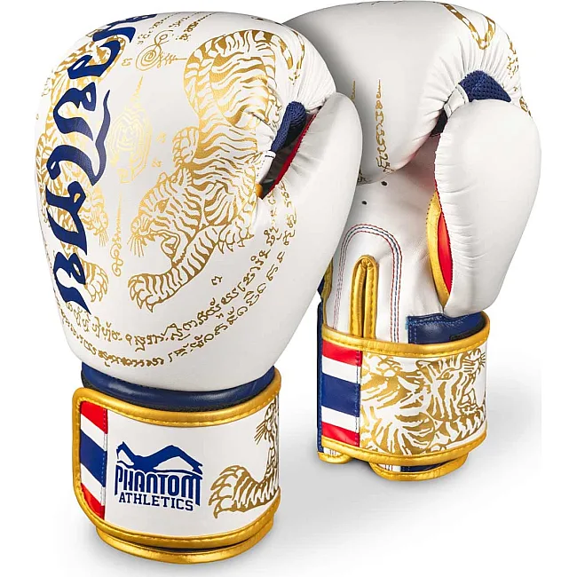 Боксерские перчатки Phantom Muay Thai Gold Limited Edition (капа в подарок)